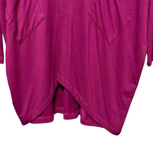BRYN WALKER Oversized Slouchy Purple/Deep Magenta Batwing Drop Shoulder Tunic - Picture 3 of 8